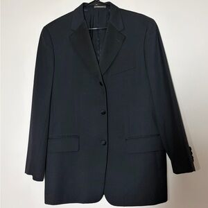 Men's Calvin Klein Wool Jacket Sport Coat Blazer Black Made in USA